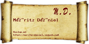 Móritz Dániel névjegykártya